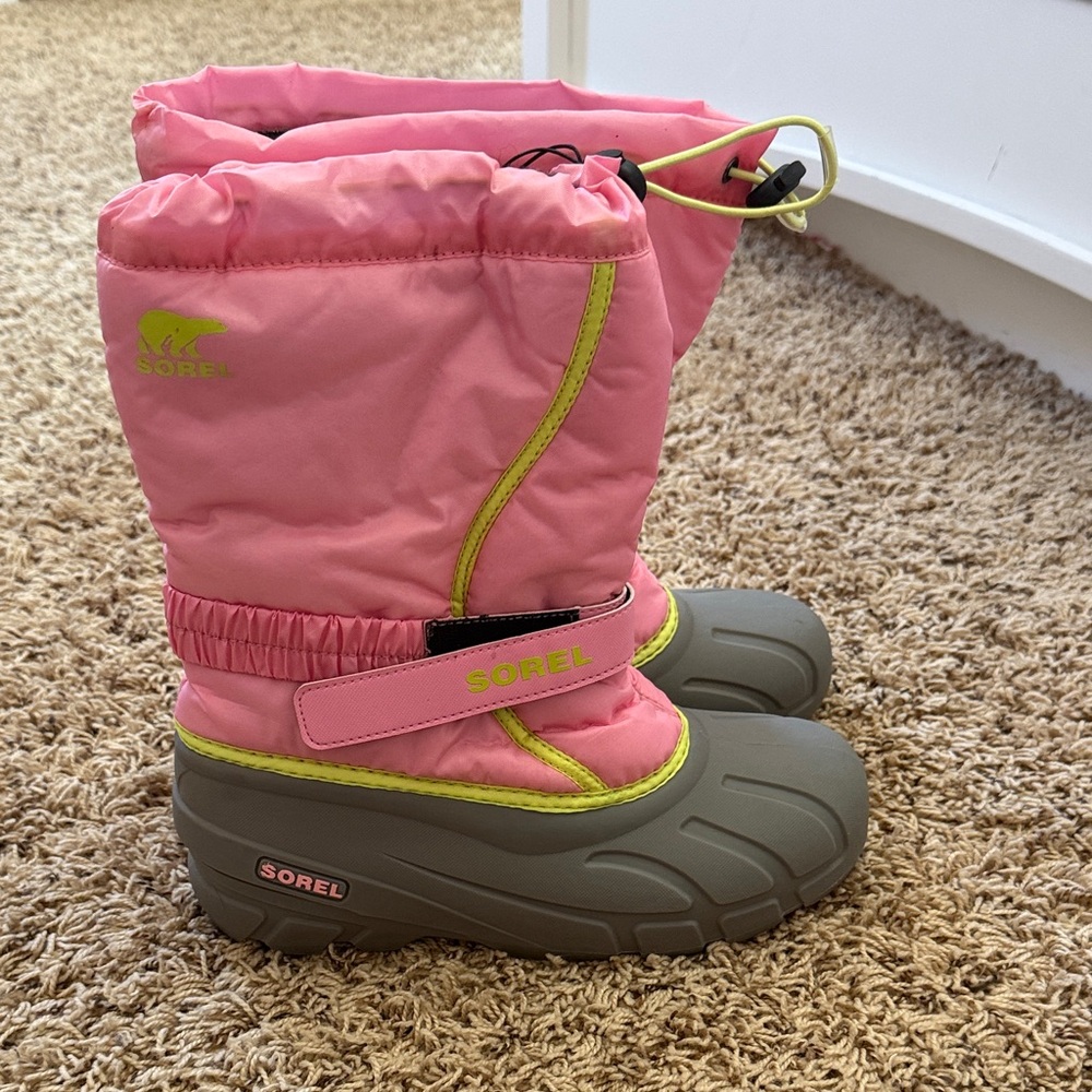 Sorel Pink and Gray Snow Boots